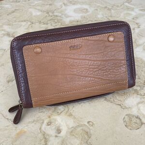 SKAP Leather Zippered Travel Wallet Large Unisex